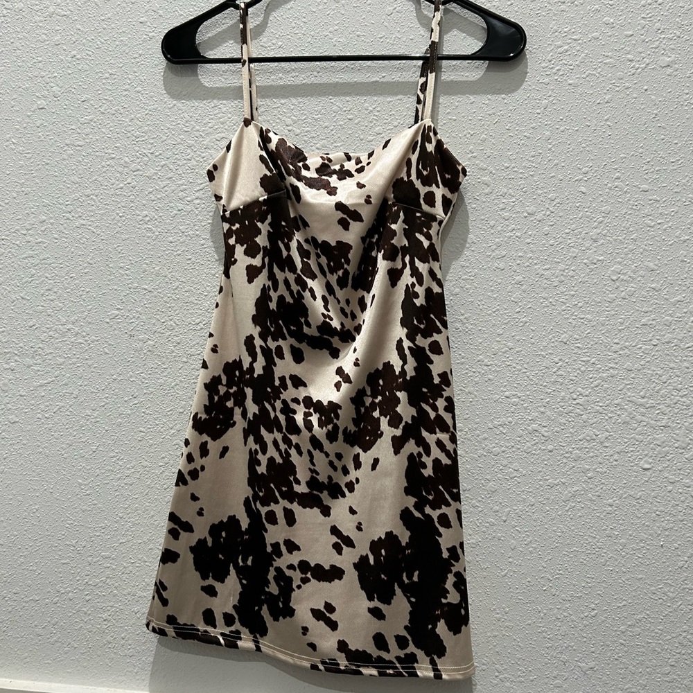 Cow print dress
